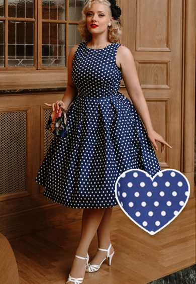 Lola Classic Vintage Sailor Dress in Dark Blue – Shop now at Kitty Darling