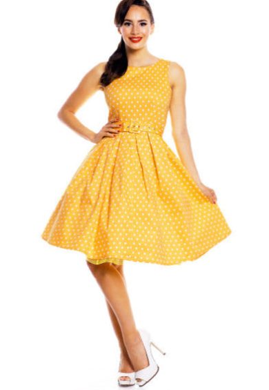 Lola Classic Vintage Sailor Dress in Yellow – Dresses | Kitty Darling