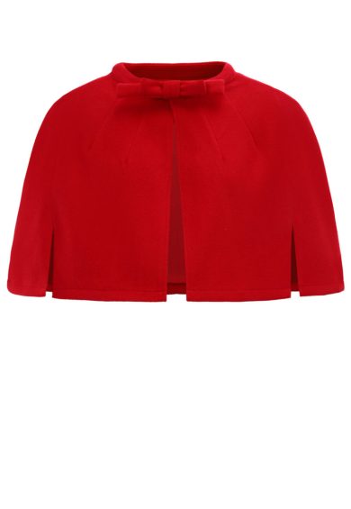 Sabrina Red Glamorous 50s Style Cape Shrug – Trousers & Shorts | Kitty Darling