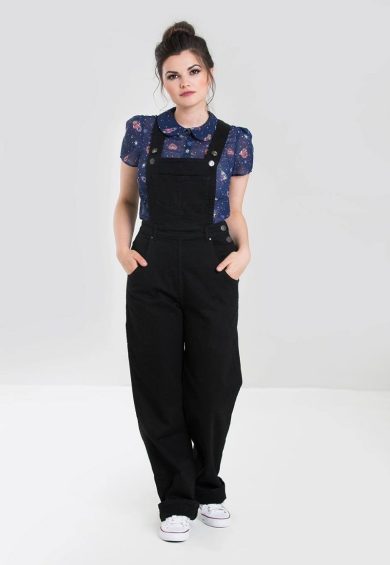 Elly May Denim Dungaree Black – Shop now at Kitty Darling