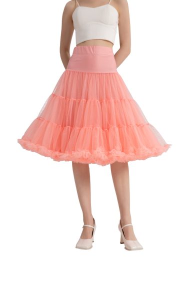 Fluffy Petticoat in Coral – Shop now at Kitty Darling