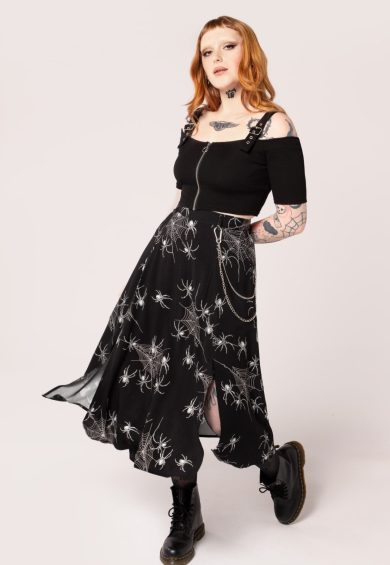Grungy Spider Skirt – Shop now at Kitty Darling
