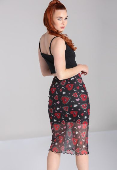 Kate Heart Mesh Skirt – Skirt | Kitty Darling