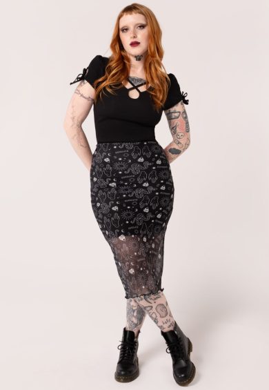 Hello Goodbye Mesh Skirt – Shop now at Kitty Darling