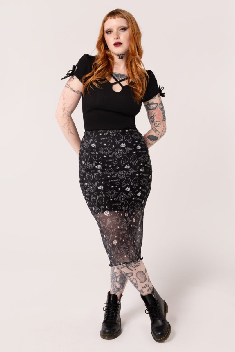 Hello Goodbye Mesh Skirt – Shop now at Kitty Darling