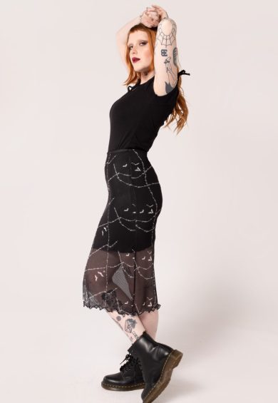 Stitches Mesh Skirt – Skirt | Kitty Darling