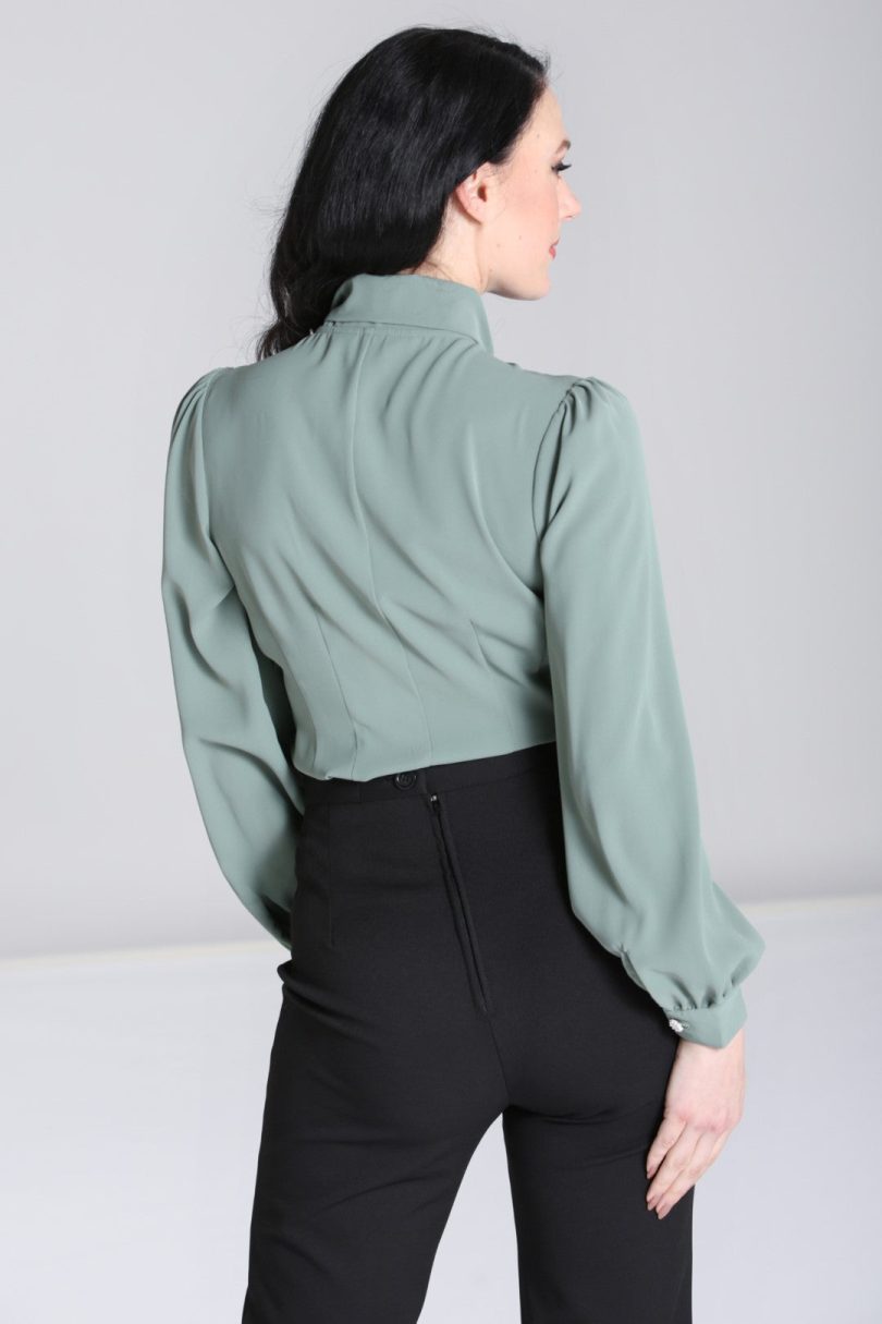 Mia Blouse Green  Shop now at Kitty Darling