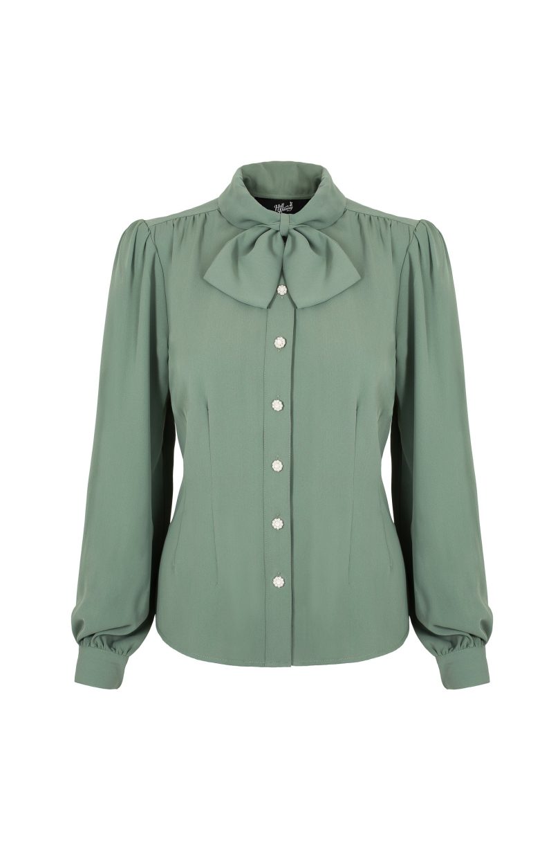 Mia Blouse Green  Shop now at Kitty Darling