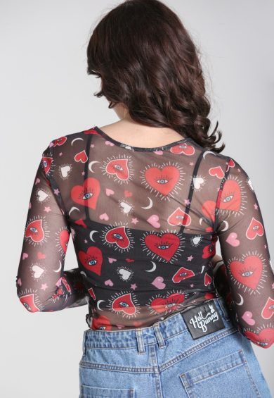 Kate Heart Mesh Top – Uncategorised | Kitty Darling