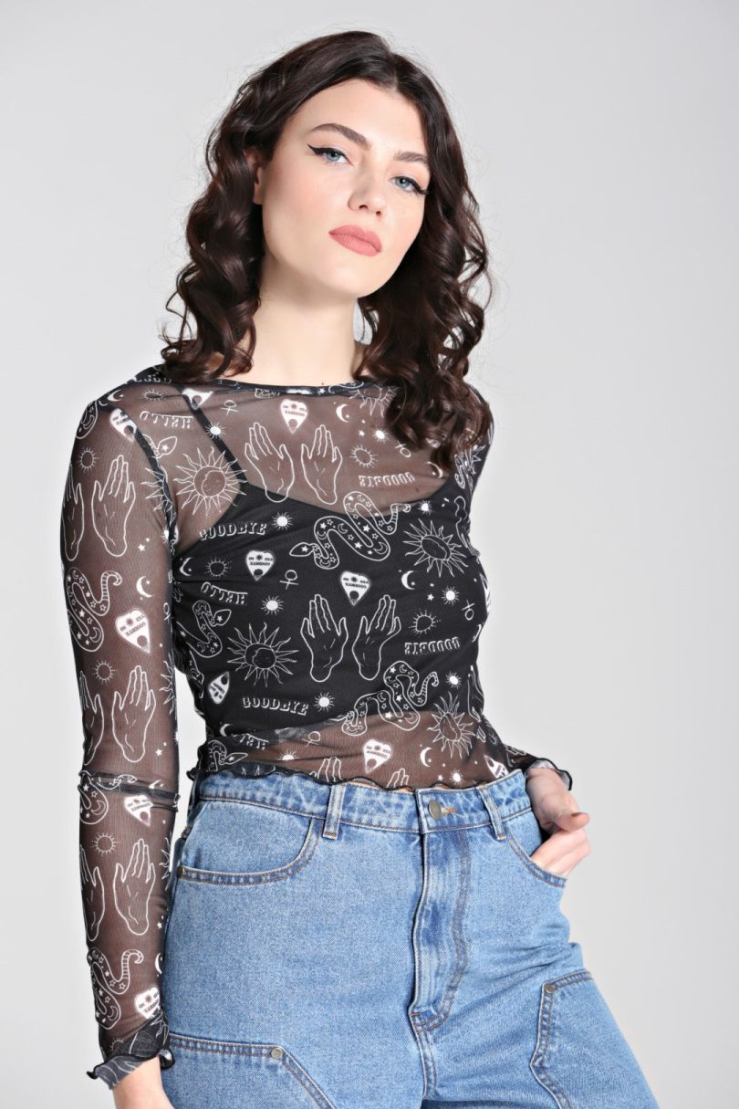 Hello Goodbye Mesh Top – Shop now at Kitty Darling