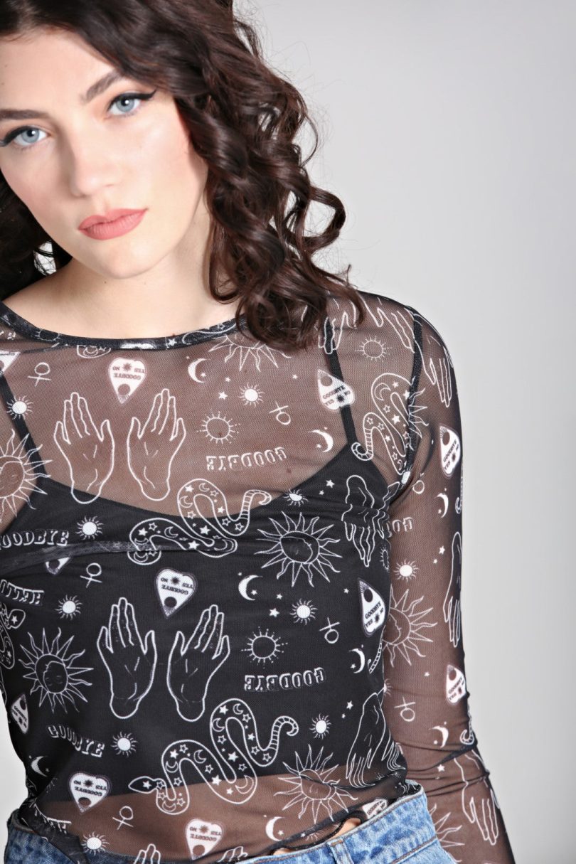Hello Goodbye Mesh Top  Shop now at Kitty Darling