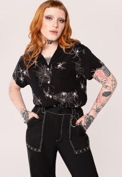 Grungy Spider Shirt – Shop now at Kitty Darling