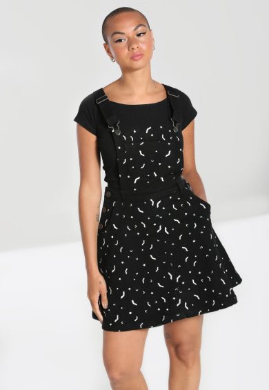 Bat Pinafore Dress Black – Shop now at Kitty Darling
