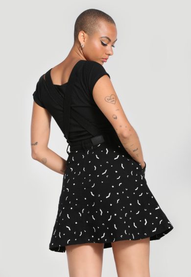 Bat Pinafore Dress Black – Dresses | Kitty Darling