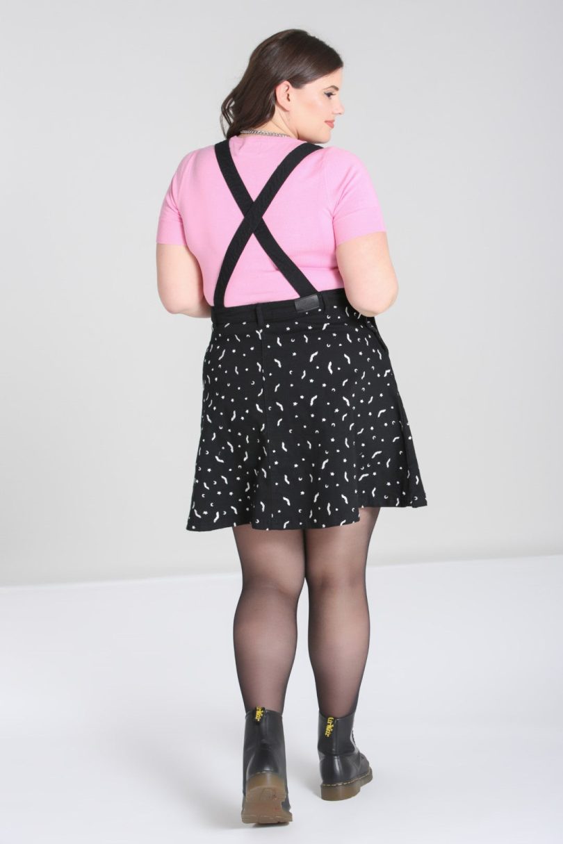 Bat Pinafore Dress Black  Shop now at Kitty Darling