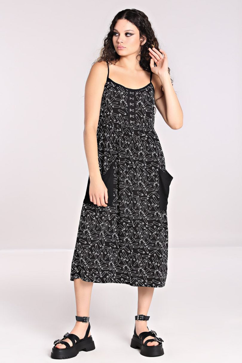 Safety Pin Dress Black – Shop now at Kitty Darling