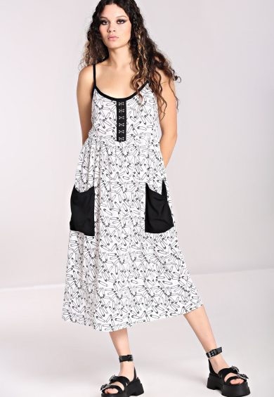 Safety Pin Dress White – Dresses | Kitty Darling