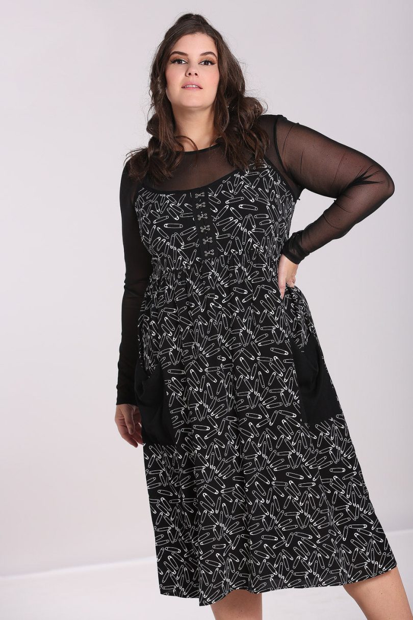 Safety Pin Dress Black  Shop now at Kitty Darling