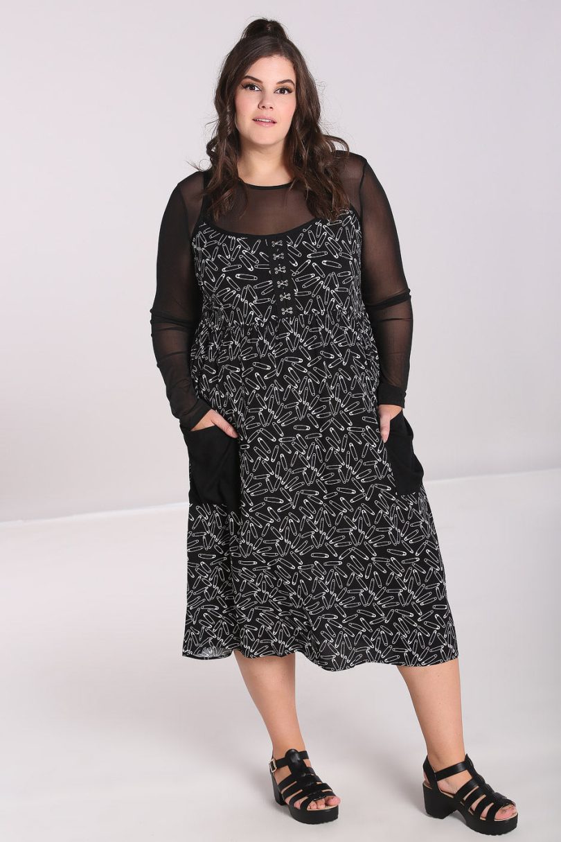 Safety Pin Dress Black  Shop now at Kitty Darling