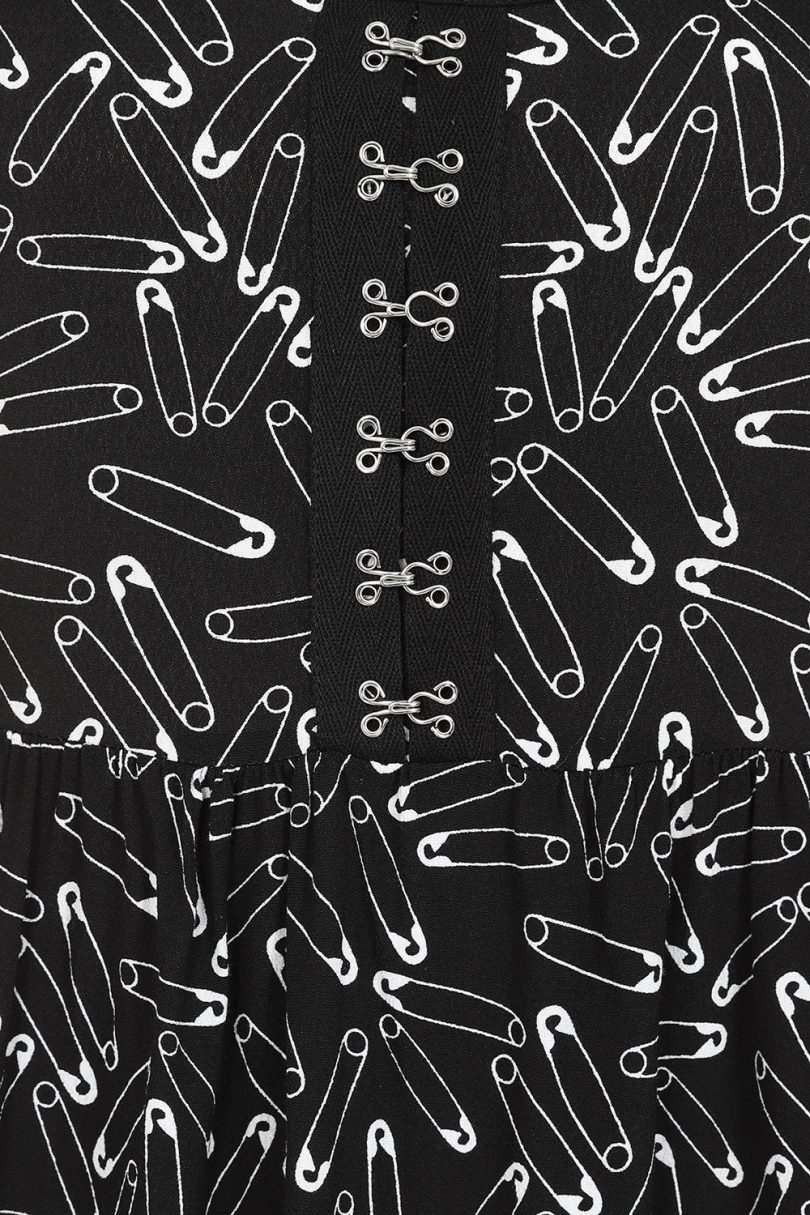 Safety Pin Dress Black  Shop now at Kitty Darling