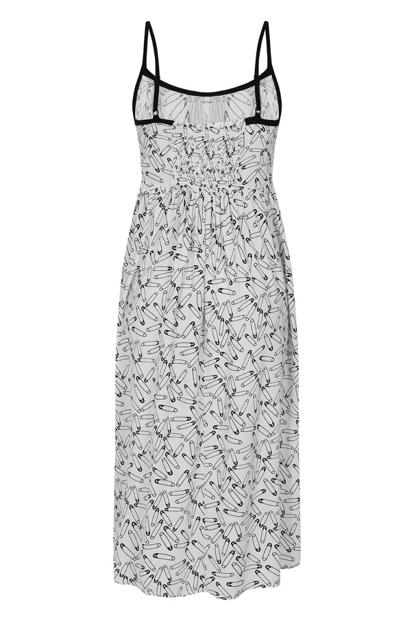 Safety Pin Dress White  Shop now at Kitty Darling