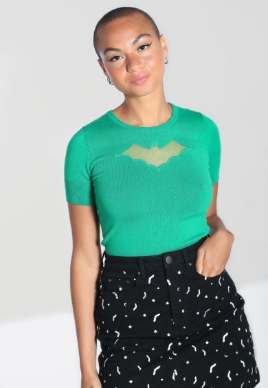 Bat Top Green – Uncategorised | Kitty Darling