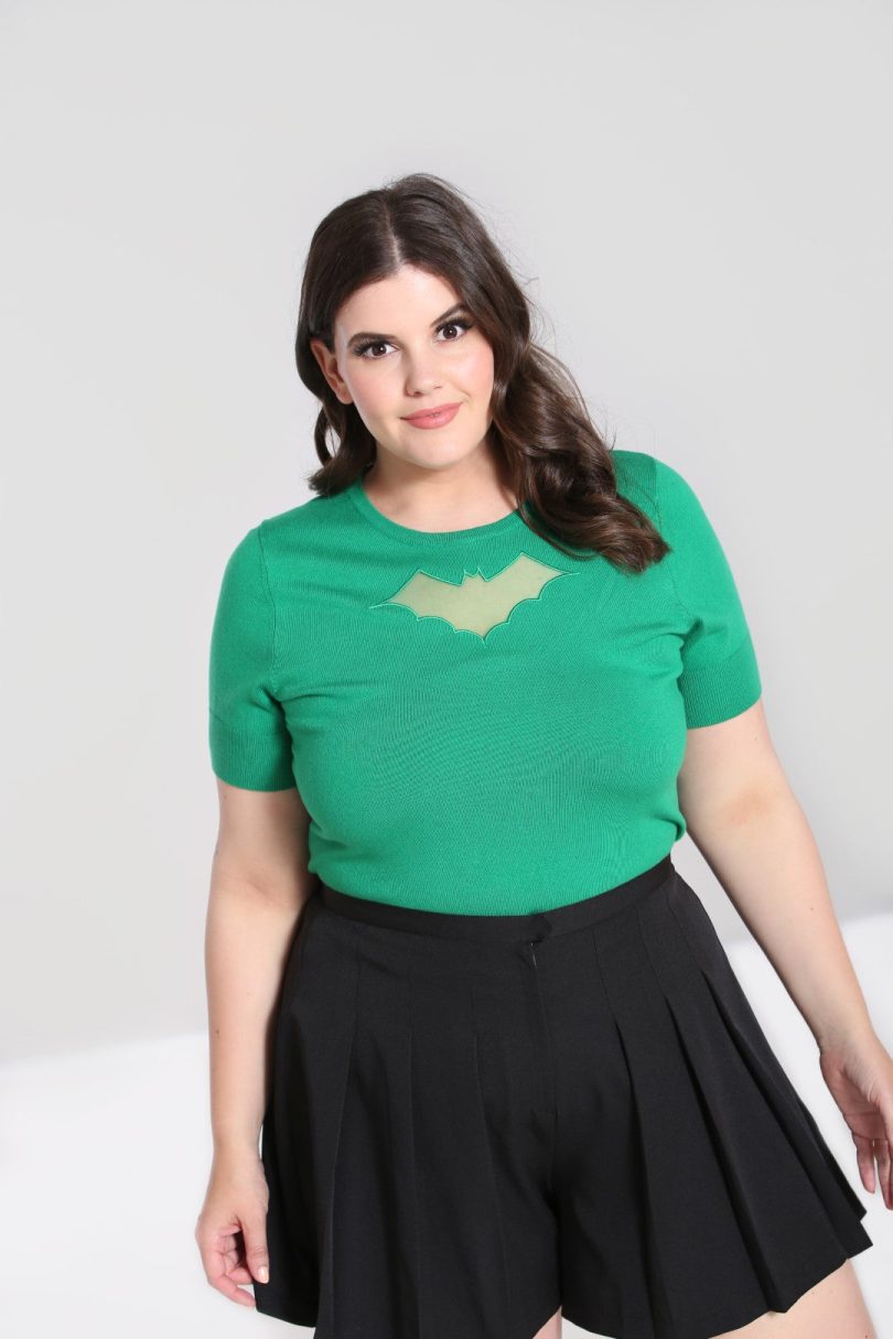 Bat Top Green  Shop now at Kitty Darling