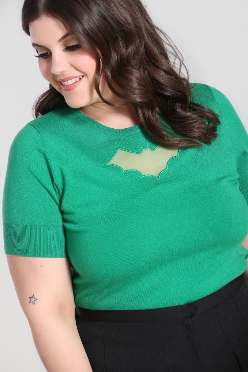 Bat Top Green – Shop now at Kitty Darling