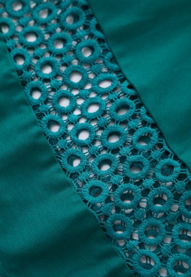 Tess Emerald Green Crochet Lace Formal Dress – Shorts | Kitty Darling