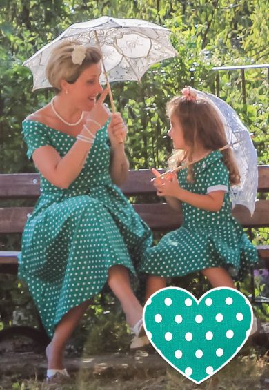 Children Darlene Green Polka Dot Dress – Shop now at Kitty Darling