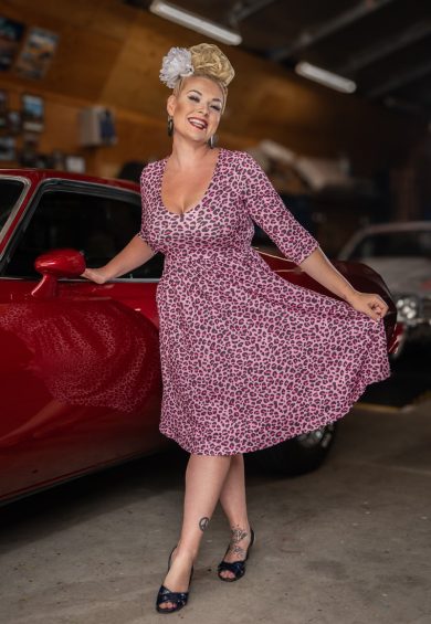 Billie Pink Leopard Print Dress – Dresses | Kitty Darling