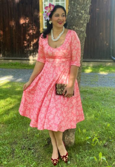 Scarlette Pink Floral Garden Circle Dress – Shop now at Kitty Darling