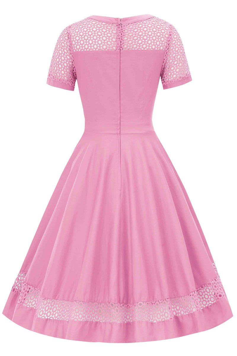 Tess Light Pink Crochet Lace Formal Dress Tess Light Pink Crochet Lace Formal Dress Shop now at Kitty Darling