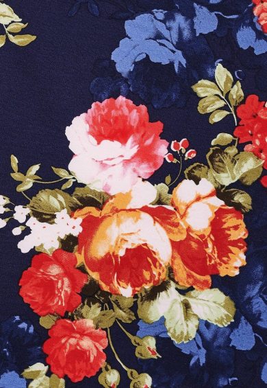 Scarlette Long Sleeves Dress Navy with Red/White Floral – Dresses | Kitty Darling