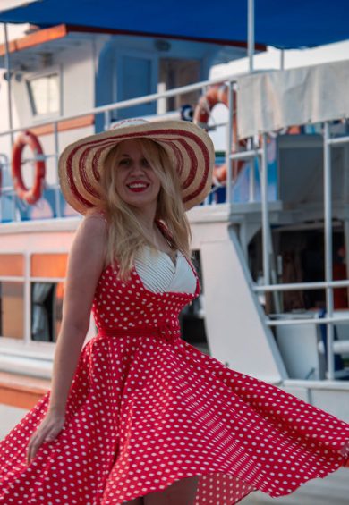 Grace Pleated 50s Style Swing Dress Red Polka Dots – Dresses | Kitty Darling