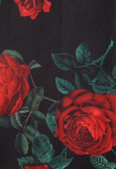 Darlene Black Vintage-Inspired Red Rose Print Dress – Dresses | Kitty Darling