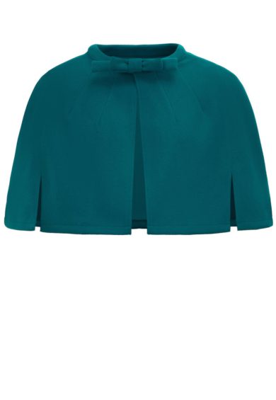 Sabrina Dark Green Vintage Comfy Cape Shrug – Shop now at Kitty Darling