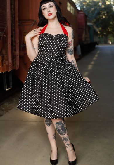 Sophie Two Toned Rockabilly 1950s Dress in Black – Dresses | Kitty Darling