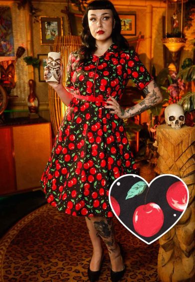 Penelope Cherry Shirt Dress – Shop now at Kitty Darling