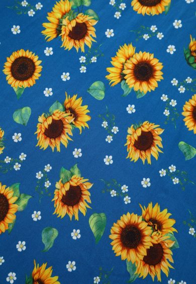 Penelope II Blue Rockabilly Sunflower Print Shirt Dress – Dresses | Kitty Darling