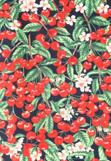 Donna Black Petal Sleeves Flared Bust Red Berries Summer Dress – Dresses | Kitty Darling