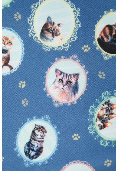 Scarlette Blue Cat in the Mirror Long-Sleeved Stretchy Dress – Dresses | Kitty Darling