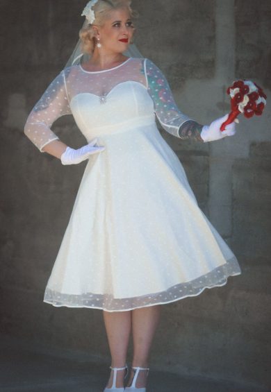 Madeline Polka Dot Mesh Bridal Dress – Shop now at Kitty Darling