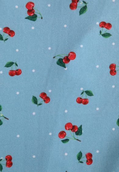 Matilda Red Cherry Blue Wrap Dress – Dresses | Kitty Darling