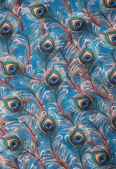 Matilda Blue & Peacock Feather Knit Wrap Dress – Dresses | Kitty Darling