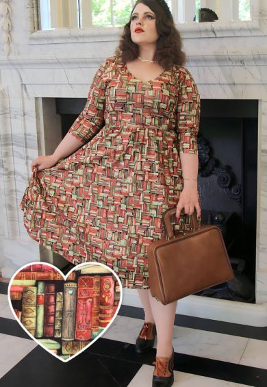 Billie Long Sleeved Book Print Dress – Shop now at Kitty Darling