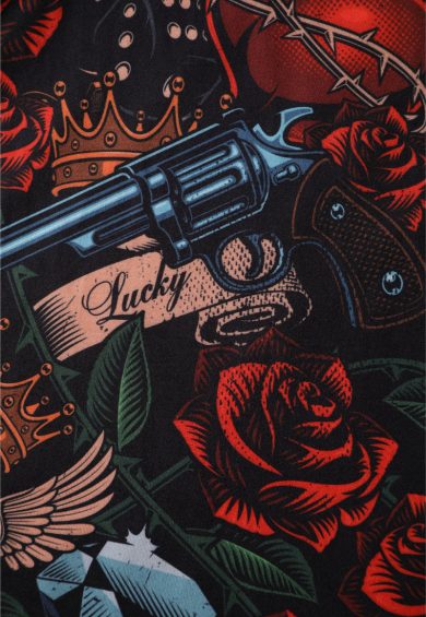 Billie Long Sleeved in Black Heart and Roses Print Dress – Dresses | Kitty Darling