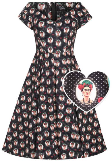 Lily Polka Dot Frida Kahlo Inspired Dress – Shop now at Kitty Darling