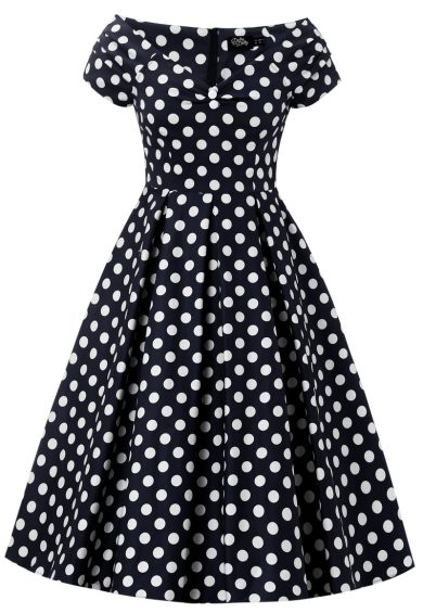 Lily Black White Polka Dot Dress – Dresses | Kitty Darling
