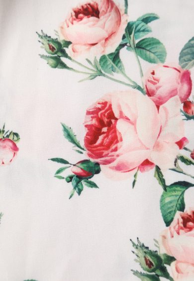 Lily Cream Off The Shoulder Rose Print Flared Dress – Dresses | Kitty Darling